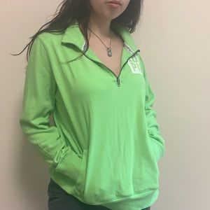 Green quarter zip PINK brand top